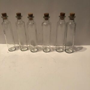 Six interesting spice bottles and holder to hang on your kitchen wall- new